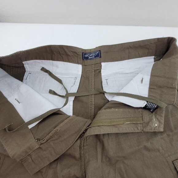 NEW Architect Shorts Mens 38 Brown Cargo Pockets Long 100% Cotton Ripstop NWT - Picture 13 of 13